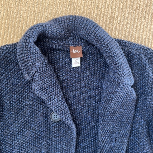 Navy knit cardigan S (4-5), Tea Collection - Picture 3 of 7